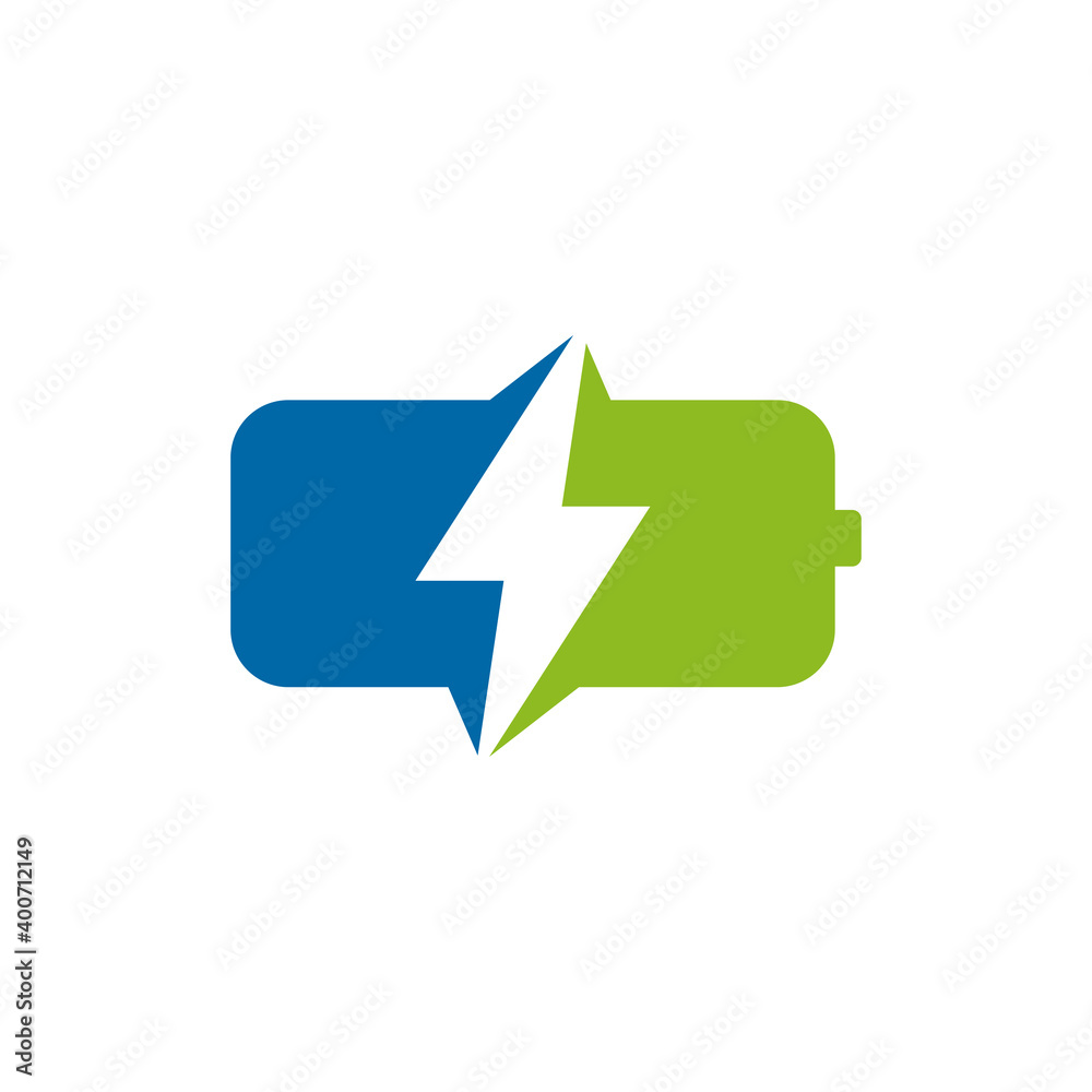 Power battery logo design template Power battery logo design template