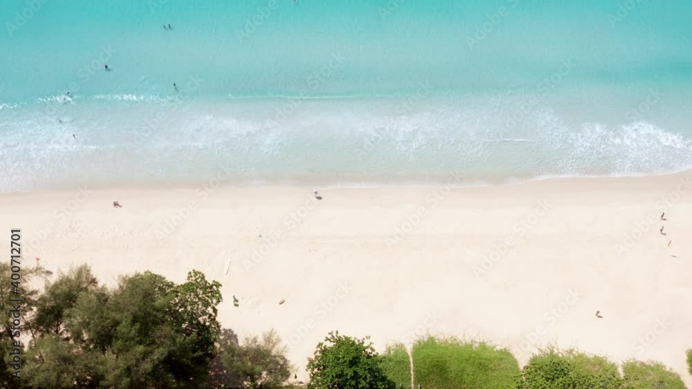 custom made wallpaper toronto digital4K Aerial drone top view crowd of people at tropical Beach with sunset in Phuket, Thailand, Beautiful Phuket beach is famous tourist destination at Andaman sea. Top view happy people play on the beach