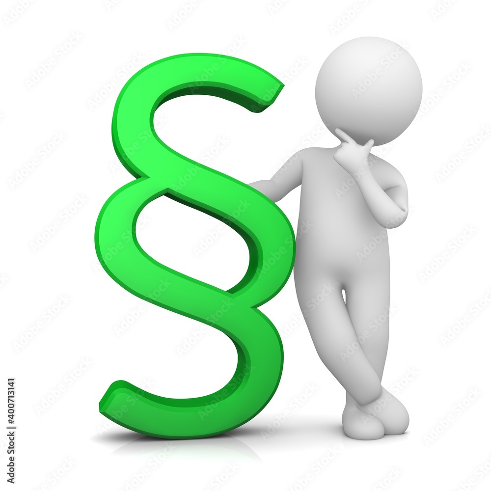 Paragraph sign thinking asking stick man lawyer client green article symbol 3d render graphic Paragraph sign thinking asking stick man lawyer client green article symbol 3d render graphic