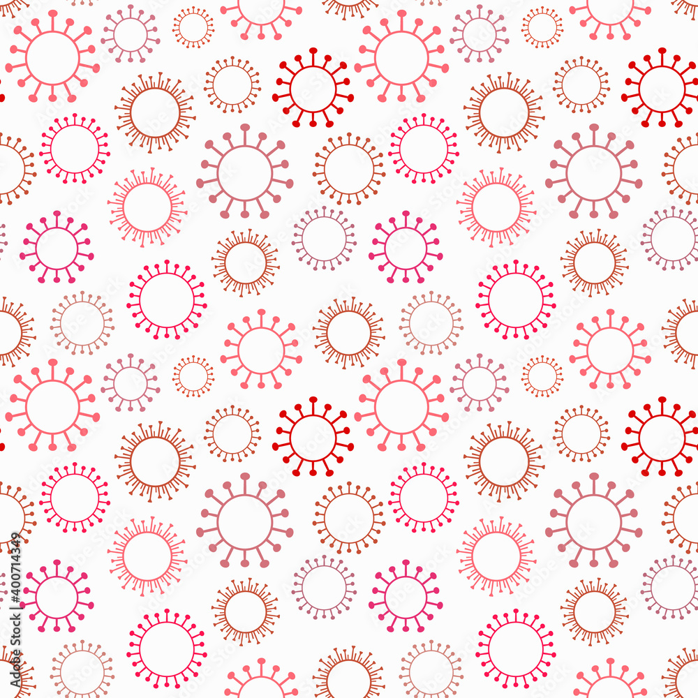 vector seamless isolated pattern with covid-19.