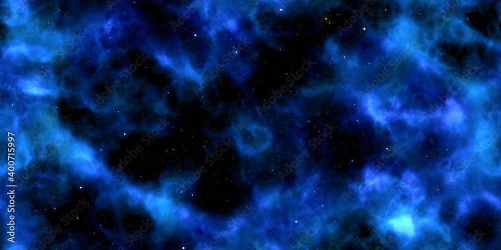 Image of space with colorful mist nebula and cluster of stars Image of space with colorful mist nebula and cluster of stars