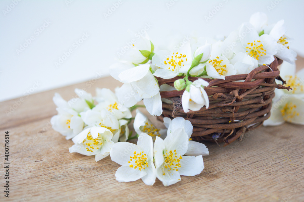 White jasmine flowers, traditional green tea ingredient, aromatherapy flavor White jasmine flowers, traditional green tea ingredient, aromatherapy flavor