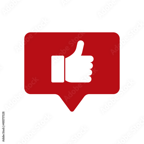 Icon for social networks. Thumbs up. Vector illustration.