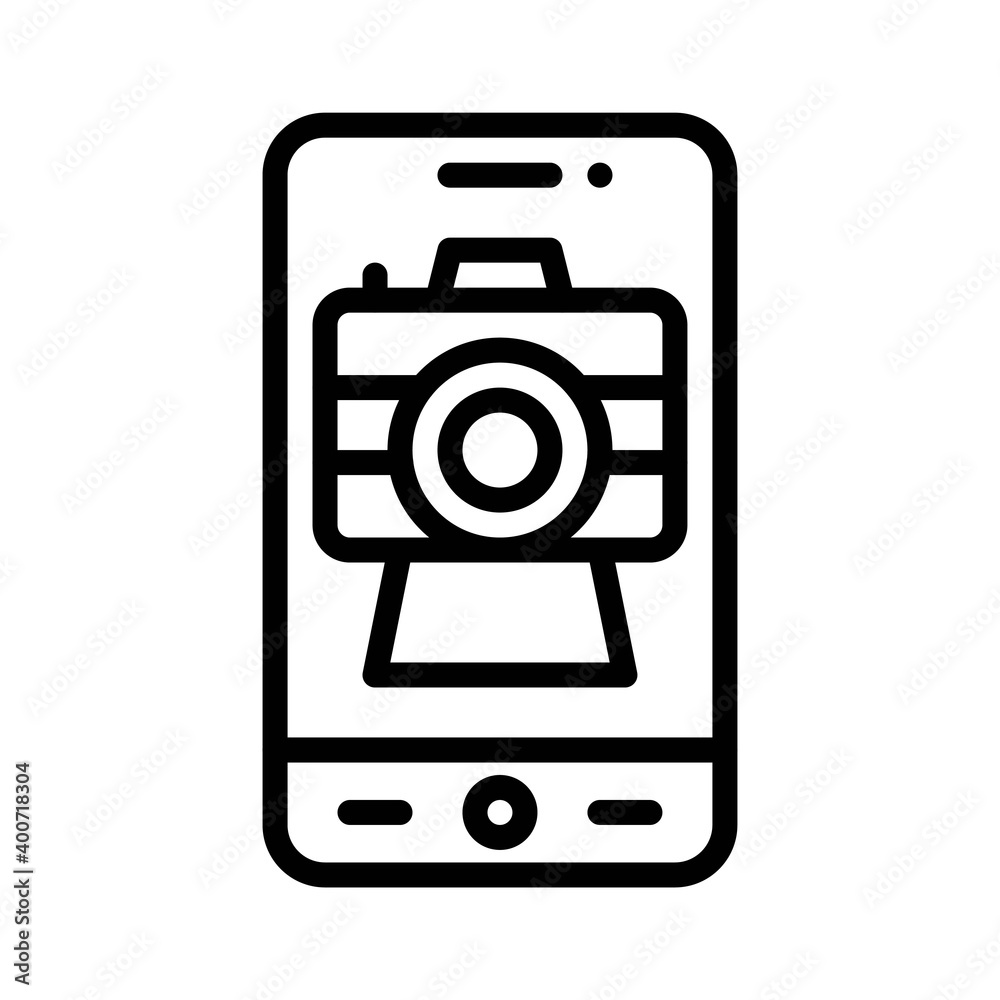 Camera App icon, Mobile application vector illustration Camera App icon, Mobile application vector illustration