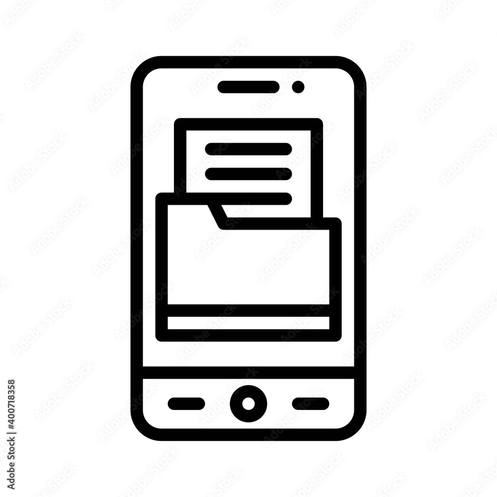 File manager icon, Mobile application vector illustration File manager icon, Mobile application vector illustration