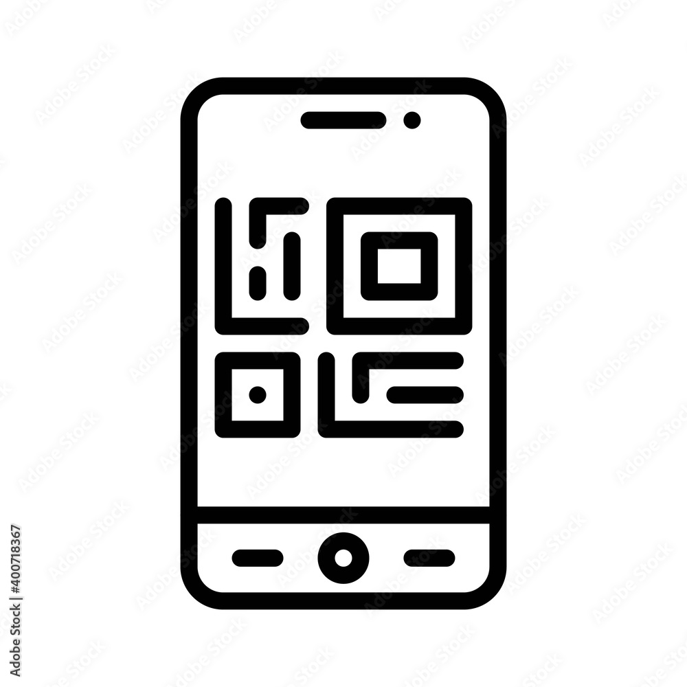 QR Code scan icon, Mobile application vector illustration QR Code scan icon, Mobile application vector illustration