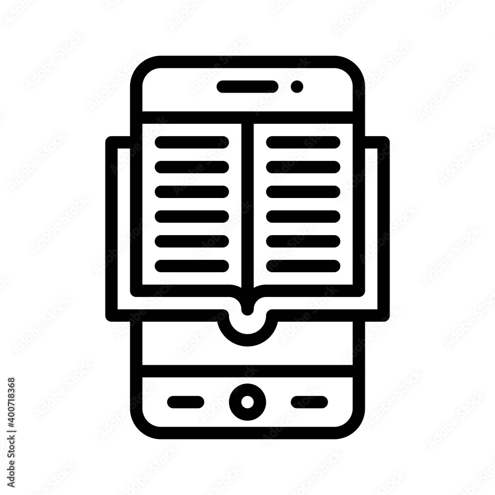 Bookstore App icon, Mobile application vector illustration Bookstore App icon, Mobile application vector illustration