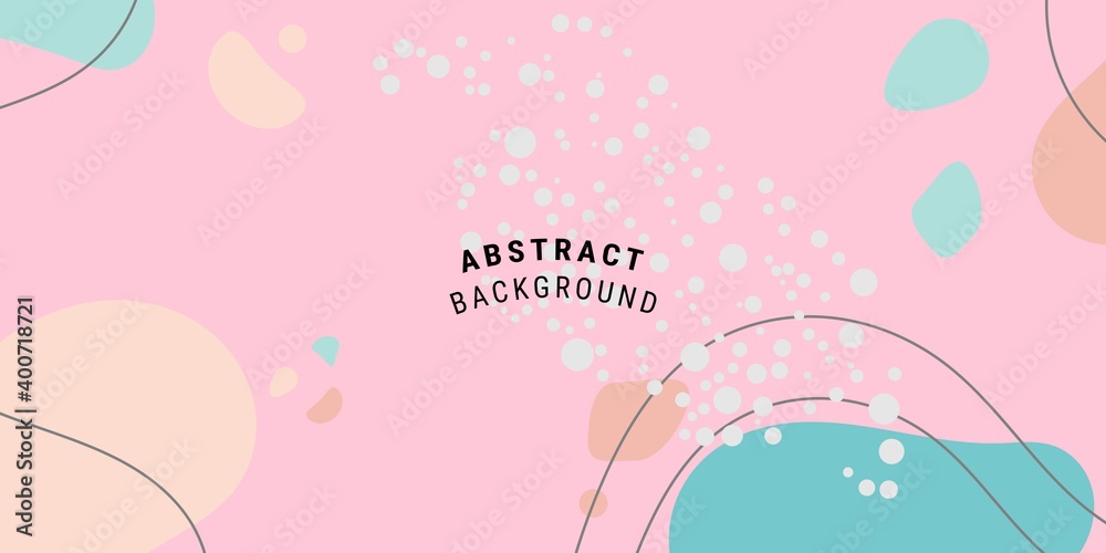 Abstract background in a minimalistic style with pastel colors. Contemporary vector Illustration