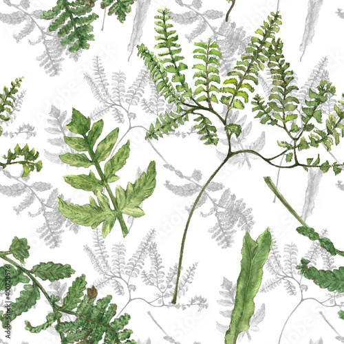 Seamless pattern with fern