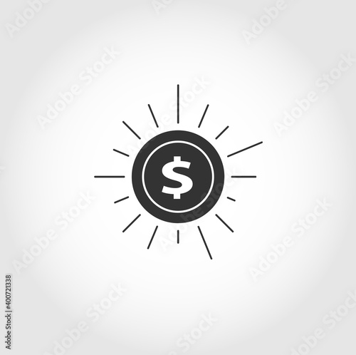 coin isolated vector icon. business design element