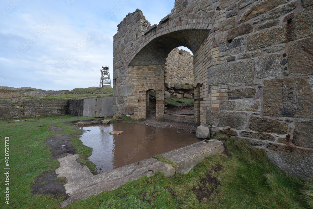 The ruins of tin mines at Botallack Cornwall