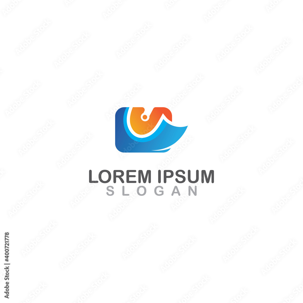 Wallet abstract logo vector illustration isolated flat logo design icon Wallet abstract logo vector illustration isolated flat logo design icon