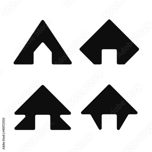 Home / House triangular Icon set
