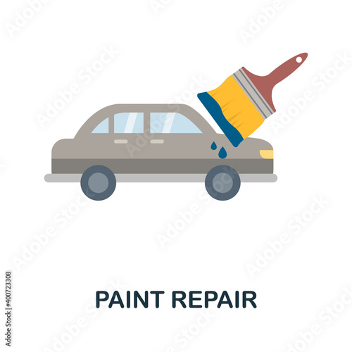 Paint Repair flat icon. Color simple element from car servise collection. Creative Paint Repair icon for web design, templates, infographics and more