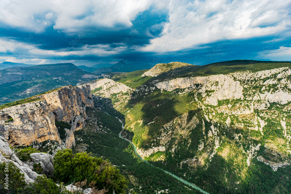 Fototapeta premium View at Gorges du Verodon, Alpes de Haute Provence, The Verdon natural regional park, Provence, France, Europe