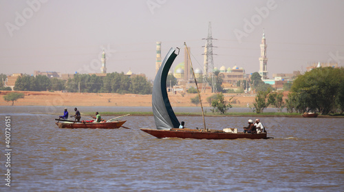 Nile river in Khartoum Sudan 