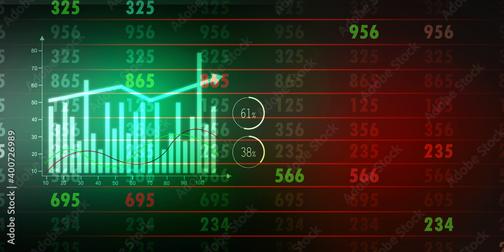 custom made wallpaper toronto digital2d rendering Stock market online business concept. business Graph