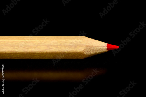 Close up on red pencil