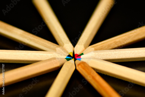 Coloured pencils