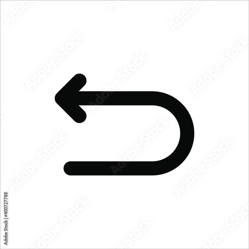 Undo Icon. Back or Return Illustration on white background