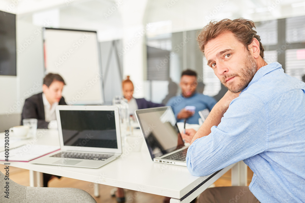 Businessman working on laptop computer as developer Businessman working on laptop computer as developer