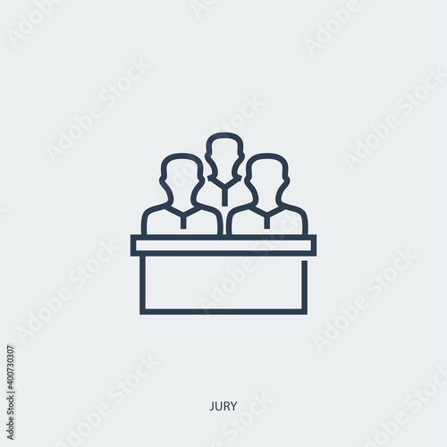 Vector illustration with the inscription trial by jury