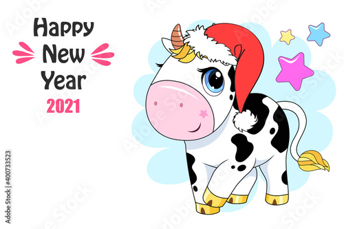 Wallpaper Mural Vector Ox. Hand drawn cute cow. Torontodigital.ca