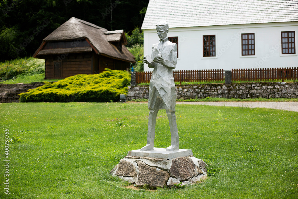 Obraz premium Nikola Tesla memorial park in Smiljan, Croatia