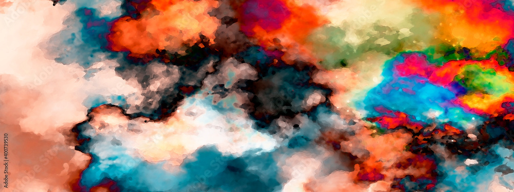 Obraz premium abstract colorful background bg texture wallpaper art cloud clouds sky water aqua explosion splash