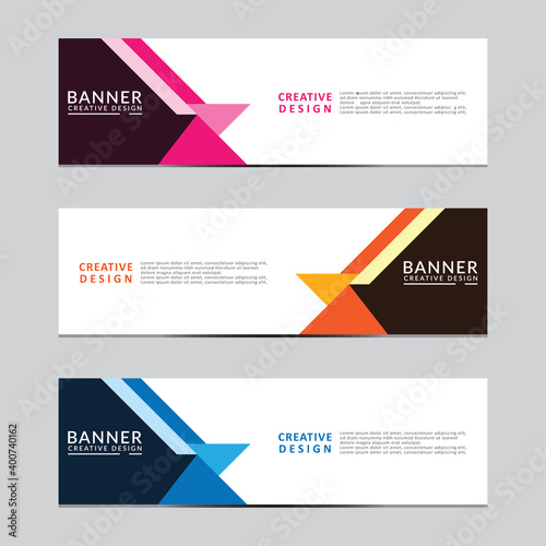 Vector abstract geometric design banner web template. Modern design. Vector illustration