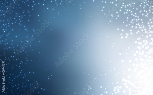 Light BLUE vector background with astronomical stars.