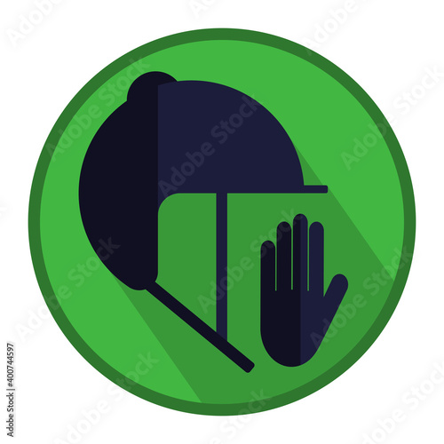Horseback Riding Icon, Vector Round Logo Illustration
