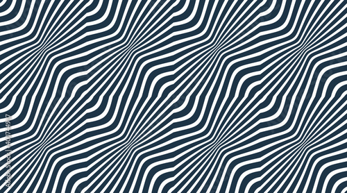 Lined seamless minimalistic pattern with optical illusion, op art vector minimal lines background, stripy tile minimal wallpaper or website background.