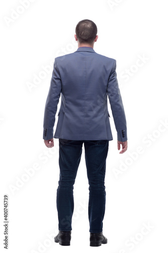 Full length portrait of businessman standing back © ASDF
