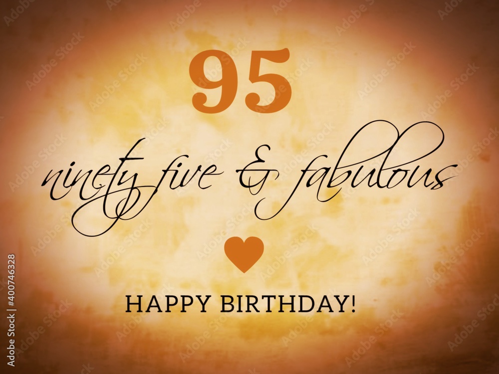 Obraz premium Happy birthday card illustration in retro style