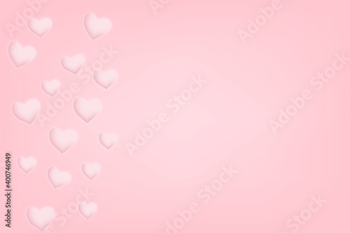 pink background with hearts pattern, vector © Freesia