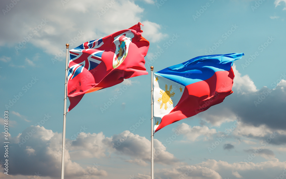 Flags of Philippines and Bermuda. Flags of Philippines and Bermuda.