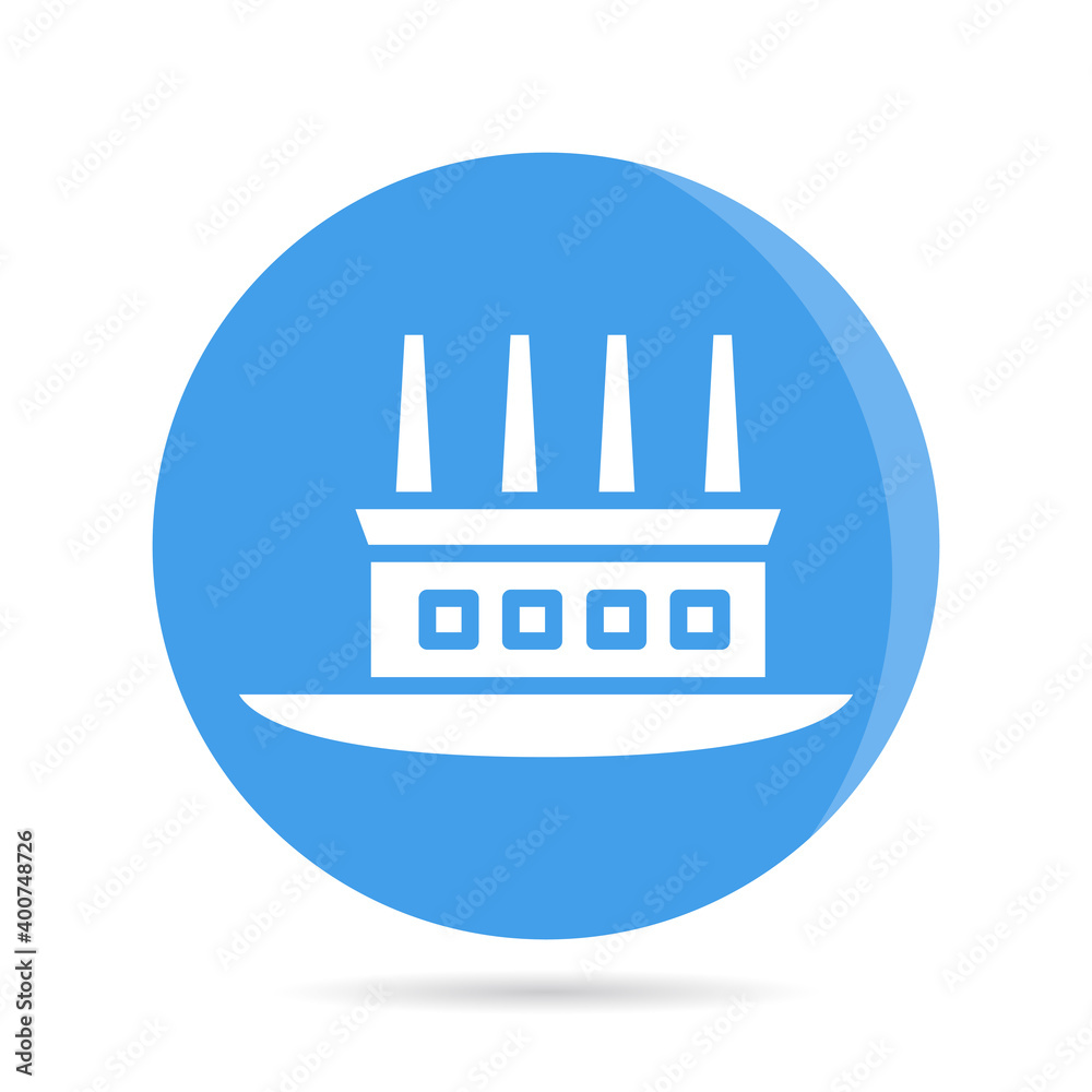Fototapeta premium ship, boat, yacht in blue circle background vector