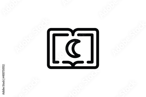 Ramadan Outline Icon - Koran