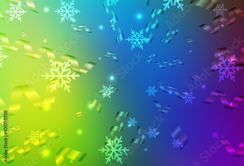 Light Multicolor vector layout in New Year style.