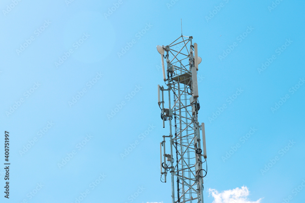 communication tower against a blue sky communication tower against a blue sky
