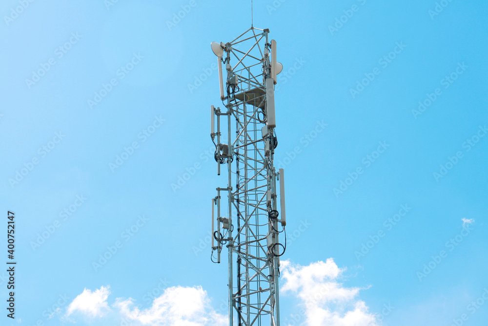communication tower against a blue sky communication tower against a blue sky