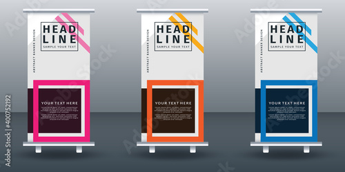 Roll up banner set design template design. Vector illustration