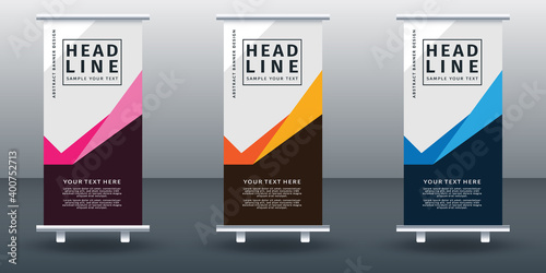 Roll up banner set design template design. Vector illustration