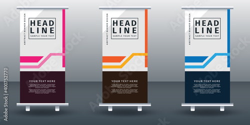 Roll up banner set design template design. Vector illustration