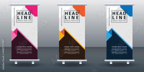 Roll up banner set design template design. Vector illustration