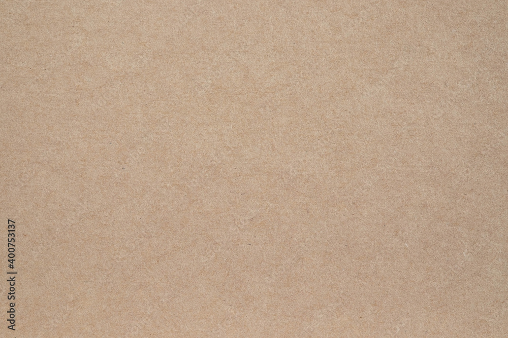 Blank, brown cardboard sheet paper, craft abstract background.  Retro, old vintage beige paper kraft pattern background. Design, minimal texture with empty, copy space for backdrop, can use recycle.