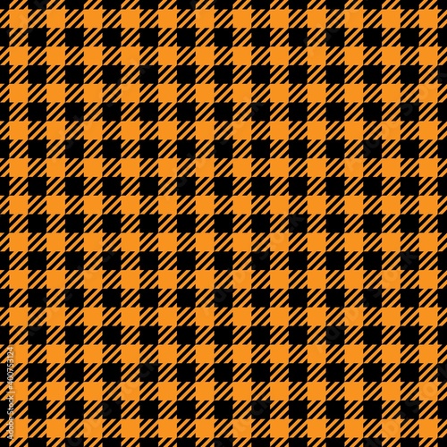 Black and orange houndstooth seamless pattern