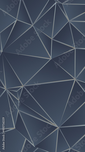 Dark abstract triangles paint background