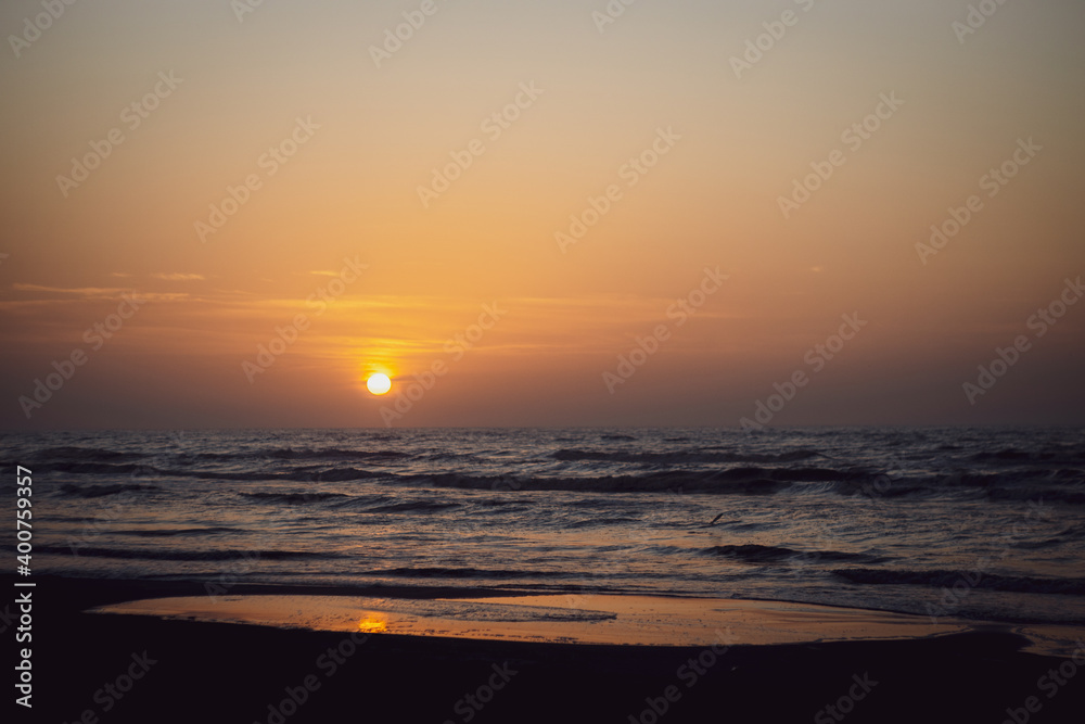 Early Sunrise at beach in Padre Island